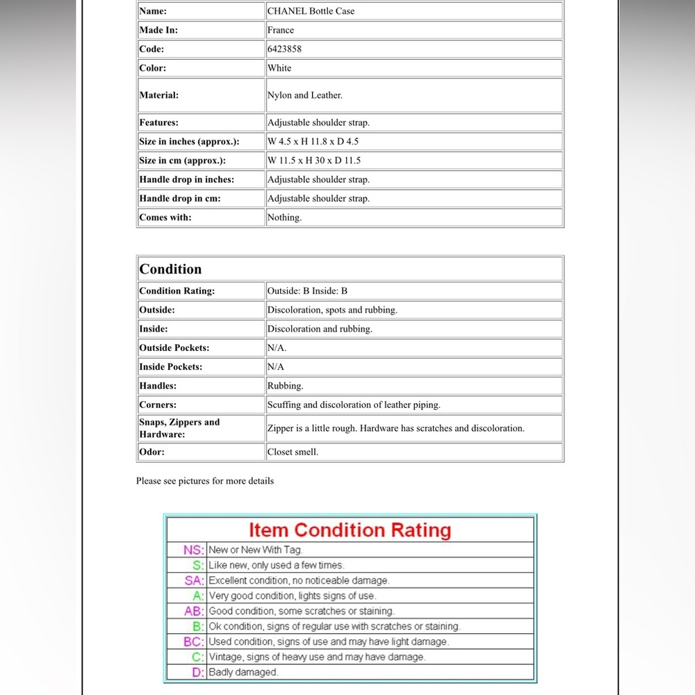 CHANEL White Quilted Bottle Carrier - Picture 16 of 16